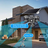 VTS29 6MP Multi-lens Panoramic Solar Surveillance PTZ Dome Camera, Southeast Asia WiFi, Southeast Asia 4G, European 4G