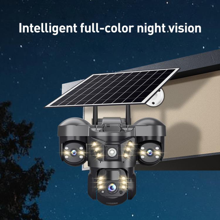 VTS29 6MP Multi-lens Panoramic Solar Surveillance PTZ Dome Camera, Southeast Asia WiFi, Southeast Asia 4G, European 4G