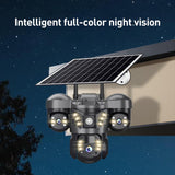 VTS29 6MP Multi-lens Panoramic Solar Surveillance PTZ Dome Camera, Southeast Asia WiFi, Southeast Asia 4G, European 4G