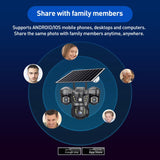 VTS29 6MP Multi-lens Panoramic Solar Surveillance PTZ Dome Camera, Southeast Asia WiFi, Southeast Asia 4G, European 4G