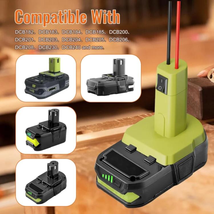Power Wheel Battery DIY Adapter for RYOBI 18V Battery 12 AWG Wire Converter Kit, with Switch and Fuse