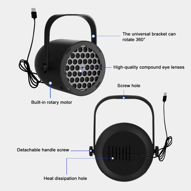 Christmas Projection Lamp Film Pattern Holiday Atmosphere Light, Christmas