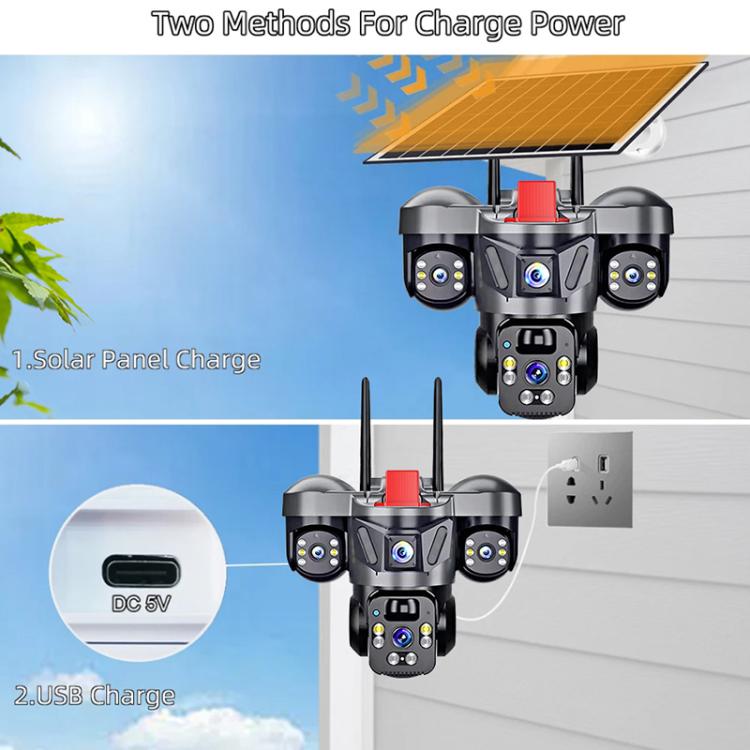 D31 9MP Multi-lens Panoramic Solar Surveillance PTZ Dome Camera, D31 Southeast Asia WiFi, D31 Southeast Asia 4G, D31 European 4G