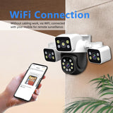 ESCAM PT223 3x4MP HD Motion Detection WiFi Three-screen PTZ IP Camera, EU Plug, US Plug, UK Plug, AU Plug