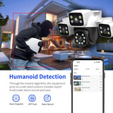 ESCAM PT223 3x4MP HD Motion Detection WiFi Three-screen PTZ IP Camera, EU Plug, US Plug, UK Plug, AU Plug