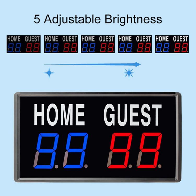 KYX--0014 LED Portable Electronic Scoreboard Remote Control Sports Game Score Record, AU Plug, US Plug, EU Plug, UK Plug