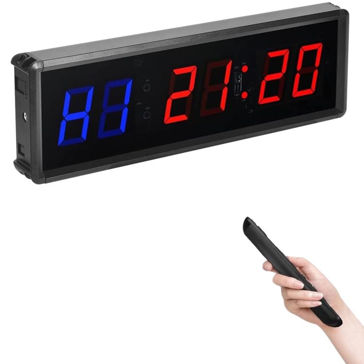 KYX--0015 1.5 inch 6-digit Cycle Interval Fitness Exercise Multi-function Timer, AU Plug, US Plug, EU Plug, UK Plug