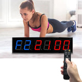 KYX--0040 4 inch 6-digit LED Sports Fitness Multi-function Timer, AU Plug, US Plug, EU Plug, UK Plug