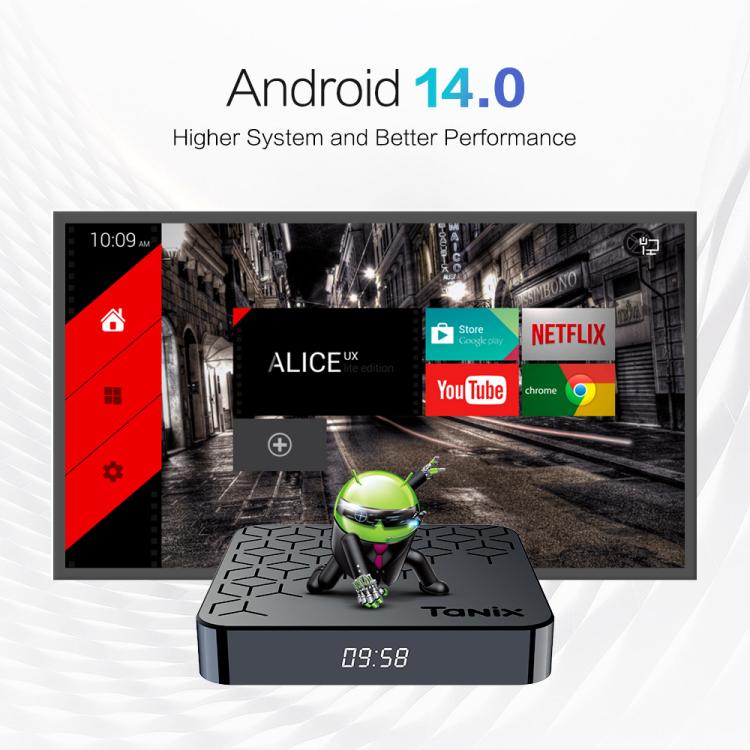 Tanix TX7 8K UHD Android 14 Smart TV Box with Remote Control, Allwinner H728 Octa-Core, 2GB+16GB, 4GB+32GB
