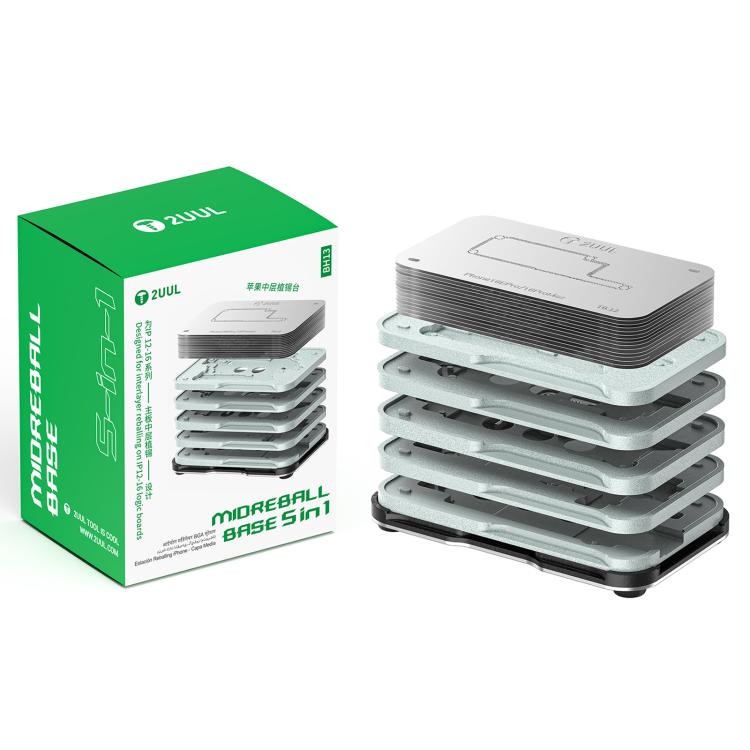 2UUL BH13 Midreball Base Logic Board BGA Reballing Platform Set for iPhone 12-16 Pro Max, 2UUL BH13