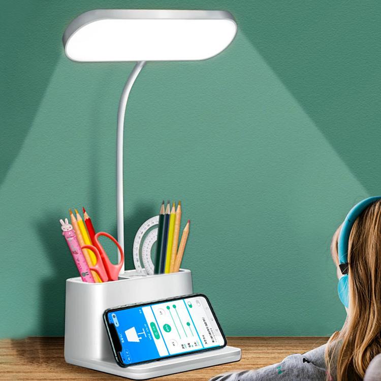 LED 3-color Pen Holder Desk Lamp Smart Voice Control Light, SD829P