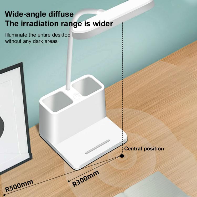LED 3-color Pen Holder Desk Lamp Smart Voice Control Light, SD829P