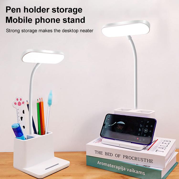 LED 3-color Pen Holder Desk Lamp Smart Voice Control Light, SD829P