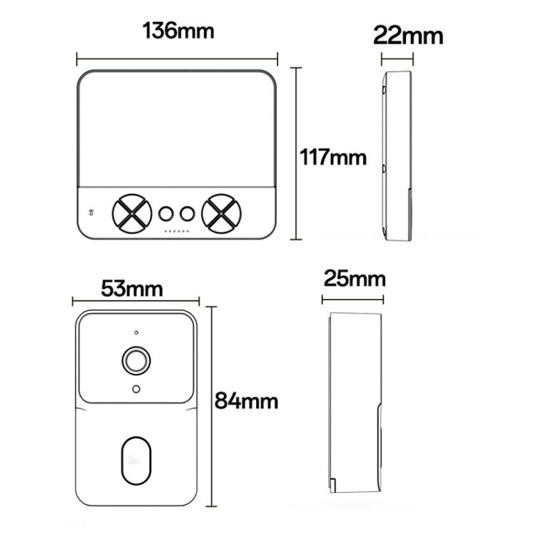 Yesido KM27 4.3 inch TFT Screen 2.4G Wireless Video Intercom Doorbell