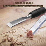 RUITOOL Knockable Through Handle Woodworking Chisel Slotting Chisel Carving Tool, Right Angle Chisel, Right Angle+Flat Chisel