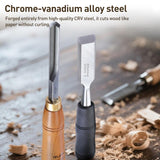 RUITOOL Knockable Through Handle Woodworking Chisel Slotting Chisel Carving Tool, Right Angle Chisel, Right Angle+Flat Chisel