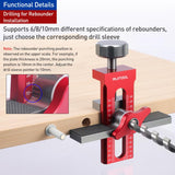 RUITOOL Multifunctional Cabinet Door Installation Locator Aid with Base, Without Drill, With 10mm Drill, With 6/8/10mm Drill