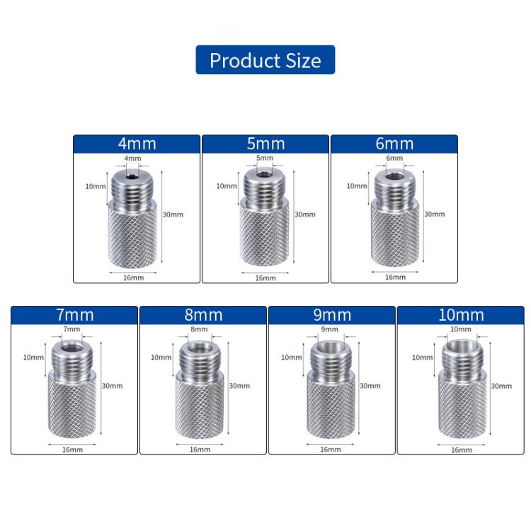 Stainless Steel Extended Knurled Drill Sleeve Multifunctional Drilling Locator, 4mm, 5mm, 6mm, 7mm, 8mm, 9mm, 10mm