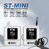 DEBRA ST-mini 2.4G Stereo Wireless Monitor System Transmitter & Receiver, TX & RX