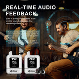 DEBRA ST-mini 2.4G Stereo Wireless Monitor System Transmitter & Receiver, TX & RX