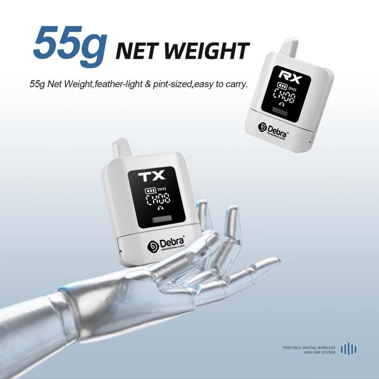 DEBRA ST-mini 2.4G Stereo Wireless Monitor System Transmitter & Receiver, TX & RX