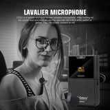 DEBRA DV-02 Wireless Lavalier Microphone TX & 2RX Outdoor Interview Live Broadcast, DV-02