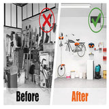 2pcs/Pack Wall Mounted Lawn Mower Dual Hook Stand Heavy Duty Storage Hanger, Dual Hook Stand