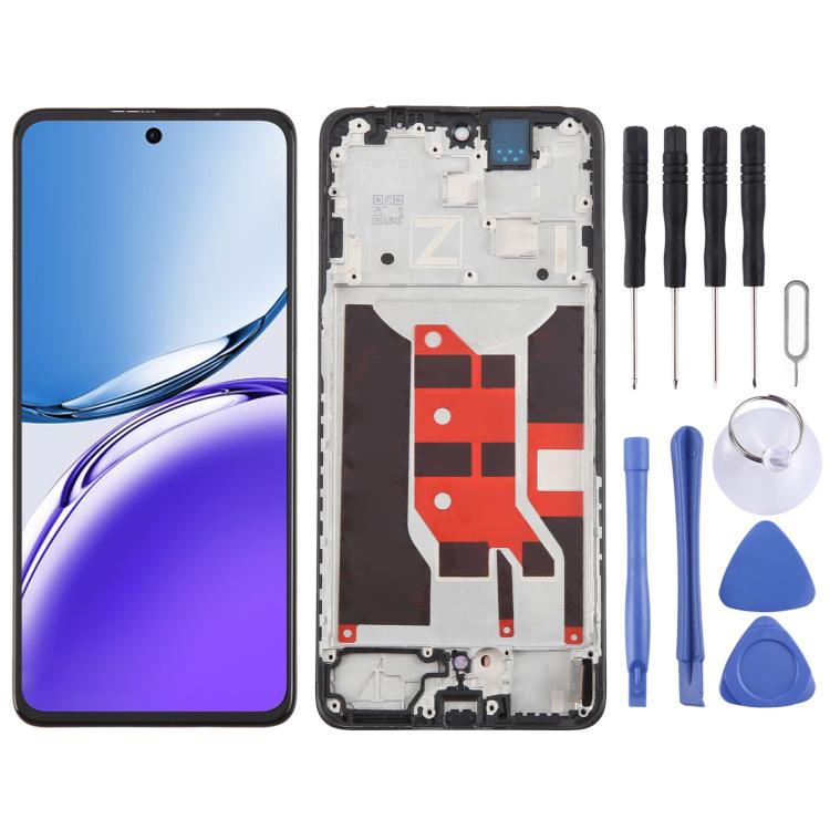 OLED LCD Screen Digitizer Full Assembly with Frame, For OPPO F27 5G, For OPPO Reno12 F 4G CPH2687 For OPPO Reno12 F 4G CPH2687