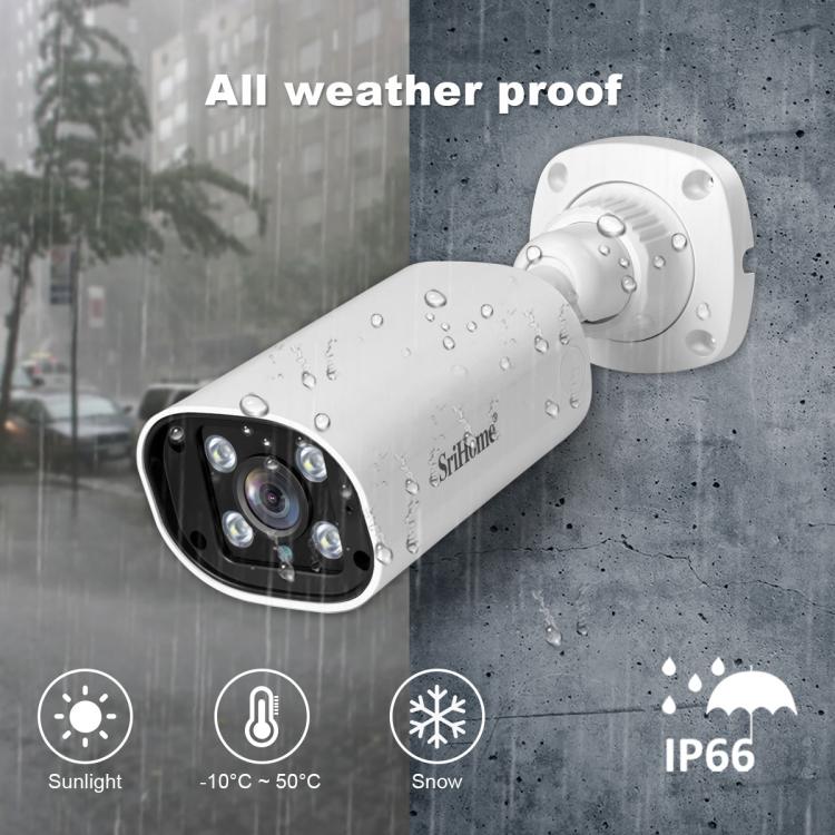 SriHome NVS008-AHD006 2MP HD 4-CH XVR NVR Camera Network Video Recorder Kit, NVS008-AHD006 4-CH