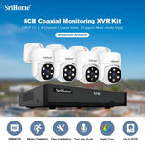 SriHome NVS008-AHD030 5MP HD 4-CH XVR NVR Camera Network Video Recorder Kit, NVS008-AHD030 5MP