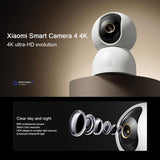 Original Xiaomi Smart Camera 4 4K Dual-band Wi-Fi 6 8MP HDR AI Tracking Night Vision Two-Way Audio Home Security Baby Monitor Pet Camera, Xiaomi Smart Camera 4 4K