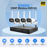 SriHome NVS001-IPC037 2MP HD 4-CH NVR WiFi IP Camera Kit, EU Plug, US Plug, UK Plug, AU Plug