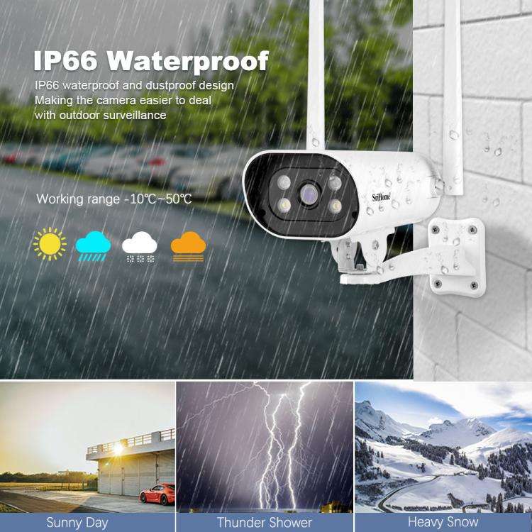 SriHome NVS001-IPC037 2MP HD 4-CH NVR WiFi IP Camera Kit, EU Plug, US Plug, UK Plug, AU Plug