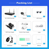 SriHome NVS001-IPC037 2MP HD 4-CH NVR WiFi IP Camera Kit, EU Plug, US Plug, UK Plug, AU Plug