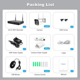 SriHome NVS001-IPC065 5MP 4-CH NVR WiFi IP Camera Kit, EU Plug, US Plug, UK Plug, AU Plug