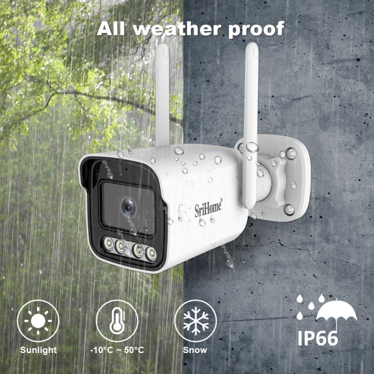 SriHome NVS001-IPC065 5MP 4-CH NVR WiFi IP Camera Kit, EU Plug, US Plug, UK Plug, AU Plug