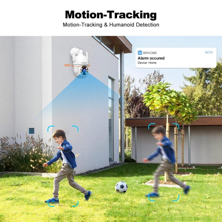 SriHome NVS009-IPC037 5MP 4-CH NVR WiFi IP Camera Kit, EU Plug, US Plug, UK Plug, AU Plug