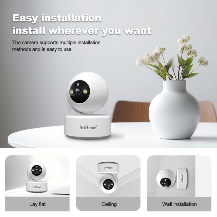 SriHome SH064 8MP HD Two-way Video Mini Camera Supports Night Vision, SH064