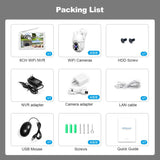 SriHome NVS009-IPC059 5MP 4-CH NVR WiFi IP Camera Kit, EU Plug, US Plug, UK Plug, AU Plug