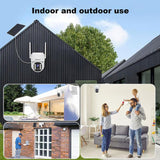 SriHome DH005 4MP 2K Low Power Consumption Wireless Security Camera System with Solar Panel, DH005