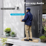 SriHome DH005 4MP 2K Low Power Consumption Wireless Security Camera System with Solar Panel, DH005