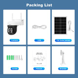 SriHome DH006 4MP 2K Low Power Consumption Wireless Security Camera System with Solar Panel, DH006