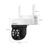 SriHome DH006 4MP 2K Low Power Consumption Wireless Security Camera System with Solar Panel, DH006
