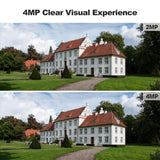 SriHome DH006 4MP 2K Low Power Consumption Wireless Security Camera System with Solar Panel, DH006