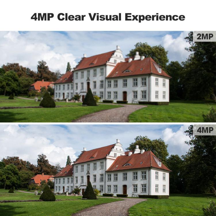 SriHome DH006 4MP 2K Low Power Consumption Wireless Security Camera System with Solar Panel, DH006