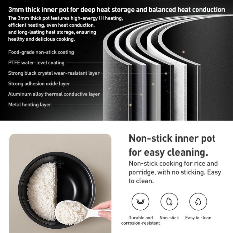 Original Xiaomi Mijia Smart Induction Heating Rice Cooker Micro-pressure version, CN Plug, 3L, 4L