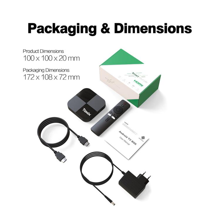 Tanix TX5 Plus Android 14 Smart TV Box with Remote Control, Amlogic S905X5M Quad-Core, 2GB+16GB, 4GB+32GB