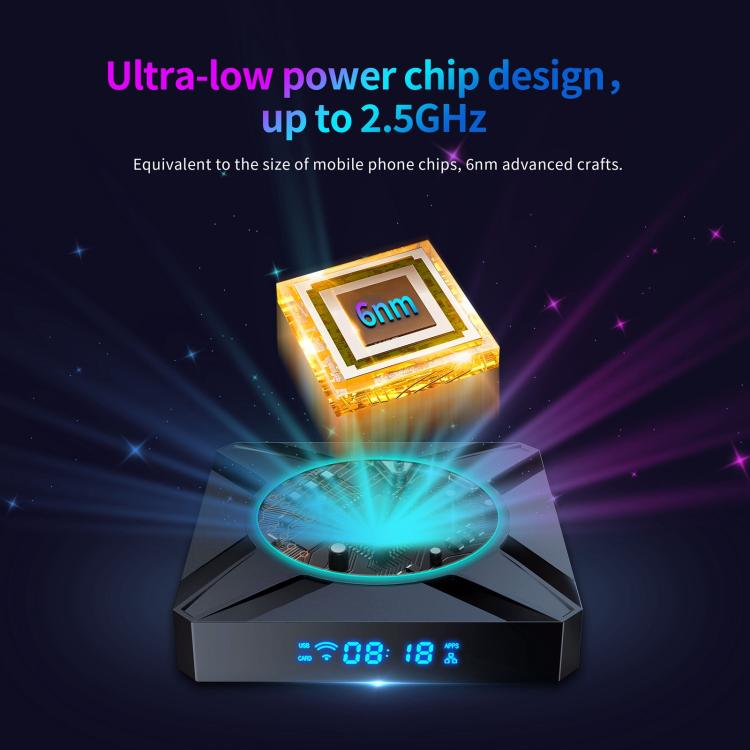 X96 M300 Android 14 Smart TV Box with Remote Control, Amlogic S905X5M Quad-Core, 4GB+32GB