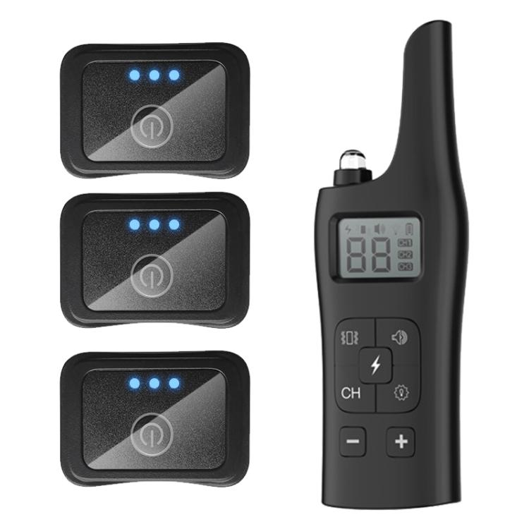 Remote Control Electric Shock Vibration Warning Pet Barking Stopper Waterproof Electronic Collar, 1 Drag 1, 1 Drag 2, 1 Drag 3