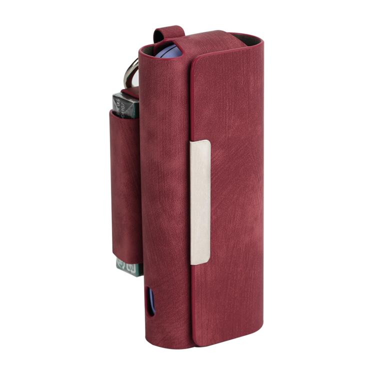 Frosted Retro Pattern Electronic Cigarette and Cigarette Storage Bag with Hook, For IQOS ILUMA / ILUMA i